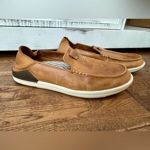 Olukai Kakaha Slip On Shoes Leather Fox Men's Size 8